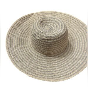 Kathy Jeanne Cream and Gray Women's Sun Hat